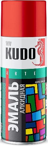 Эмаль KUDO-1018 серая универсальная глянцевая 0,52л