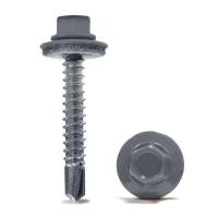 Саморез кровельный 4,8х35  RAL7024  1уп 250шт