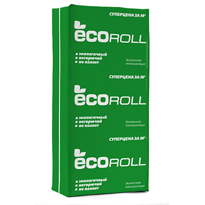 Теплоизоляция ECOROLL Ecoroll (Плита) TS 040 100х610х1230мм 1уп/8шт/0,6м3/6м2