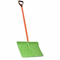 Лопата д_снега пластмассовая №2 алюм. цветной черенок с V-ручкой КРЕПЫШОК