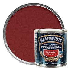 Краска Hammerite молотковая Красная 0,75 л. по металлу, прямо на ржавчину, 3 в 1											
