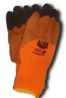 Перчатки утепленные зимние каучуковый облив Оранжевые