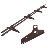 Снегозадержатель трубчатый NL 3м, 20_40 мм 4 опоры RAL 8017 шоколад