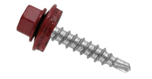 Саморез кровельный 5,5х25 RAL3005 1уп 250шт