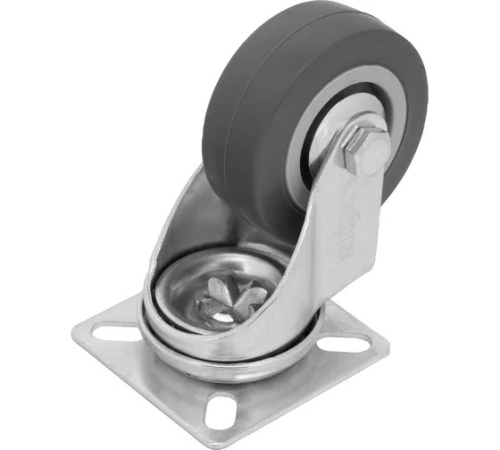 Колесо поворотное диаметр 50 мм, крепление платформенное Сибртех