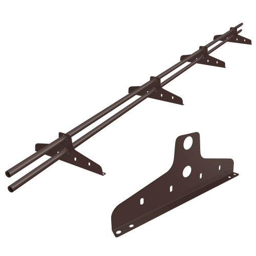 Снегозадержатель трубчатый NL 3м д-25мм 4 опоры RAL 8017 шоколад