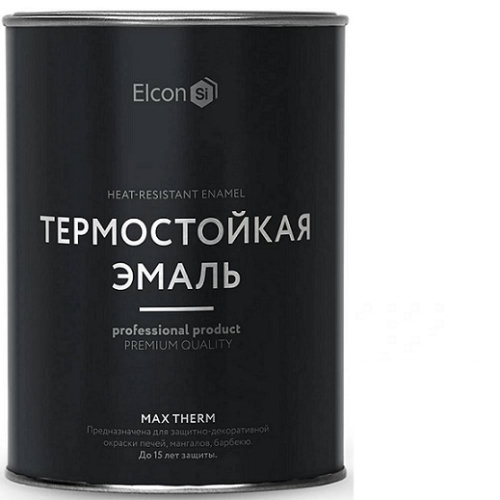 Эмаль термостойкая Elcon Max Therm Серебристая 700хС 0,8 кг