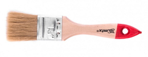 Кисть плоская 38мм (1.5) натур. щетина деревянная ручка Стандарт