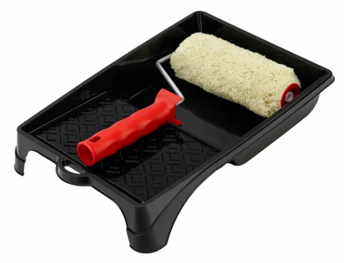 Набор валик ПОЛИАКРИЛ для фасадных работ 180мм, ворс 18мм, D-36мм+ кювета