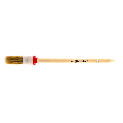 Кисть круглая №  2х20мм натуральная щетина деревянная ручка Matrix 82072