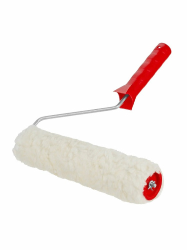 Валик Натуральный мех в сборе, 250мм, D-48мм, ворс 12мм D ручки-6мм