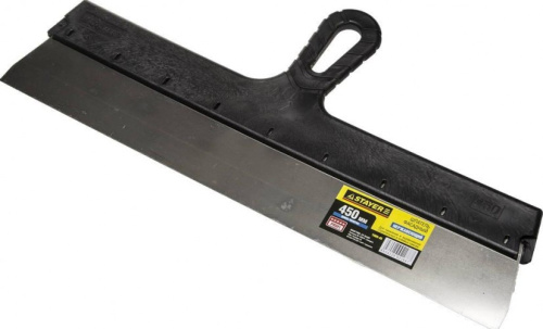 Шпатель 450мм STAYER PROF фасадн. зубч. нерж. с пл.ручкой