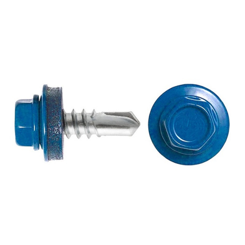 Саморез кровельный 5,5х19 RAL5005 1 уп 250шт