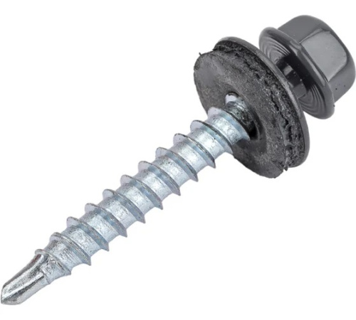 Саморез кровельный 4,8х29 RAL7024 1уп 250шт