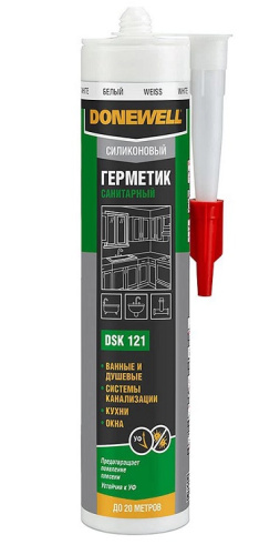 Герметик Силиконовый Санитарный DONEWELL белый 260мл DSK-121