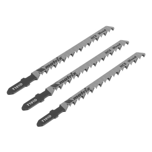 Полотна для электролобзика по дереву 75х4мм Т101D HCS, 3шт Matrix